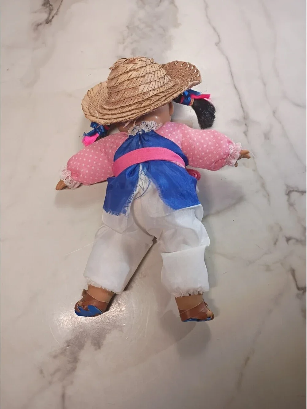 Momis Munecas Mexican Doll  Rubber Limbs with Fabric Body  11